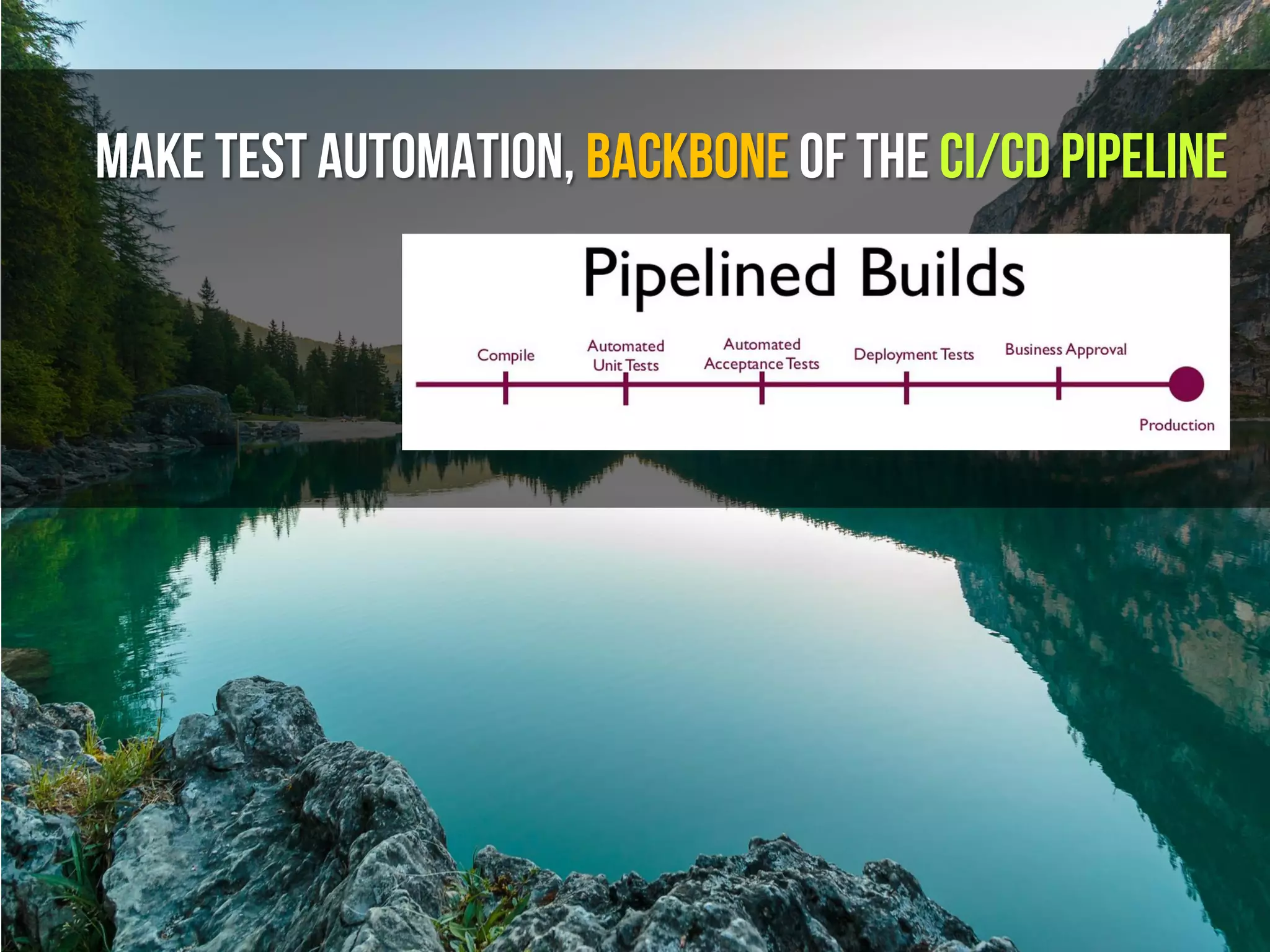 Make Test Automation, Backbone of the CI/CD Pipeline
 