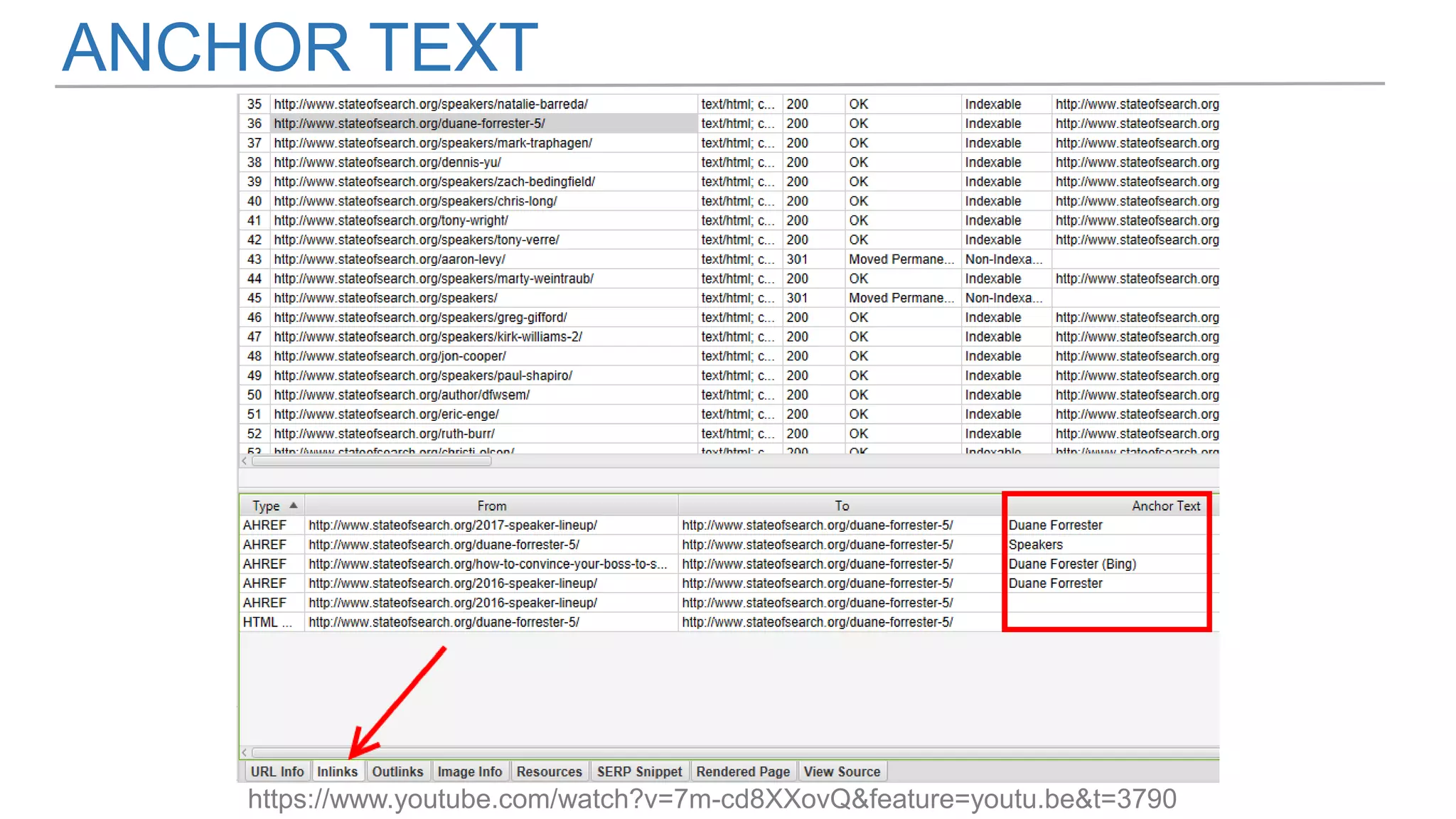 ANCHOR TEXT
https://www.youtube.com/watch?v=7m-cd8XXovQ&feature=youtu.be&t=3790
 