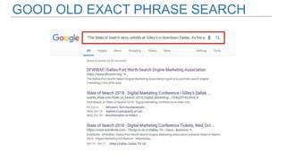 GOOD OLD EXACT PHRASE SEARCH
 