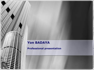 Yon BADAYA Professional presentation  
