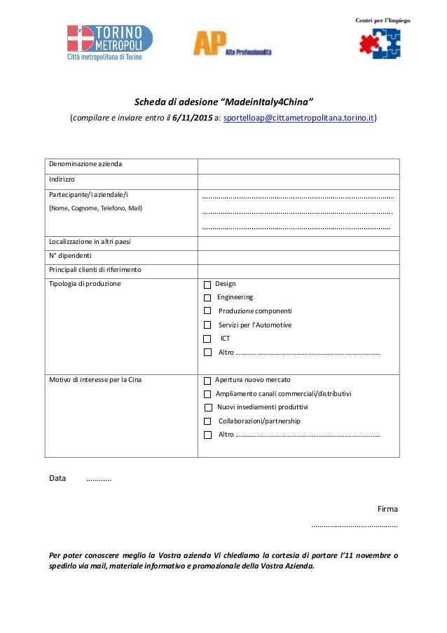 Modello lettera invito fiera