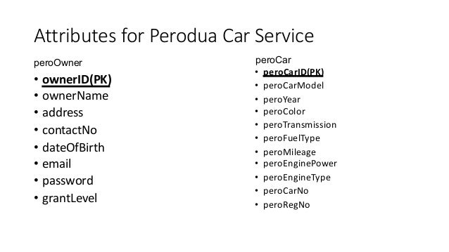 DATABASE DESIGN CAR SERVICE CENTRE