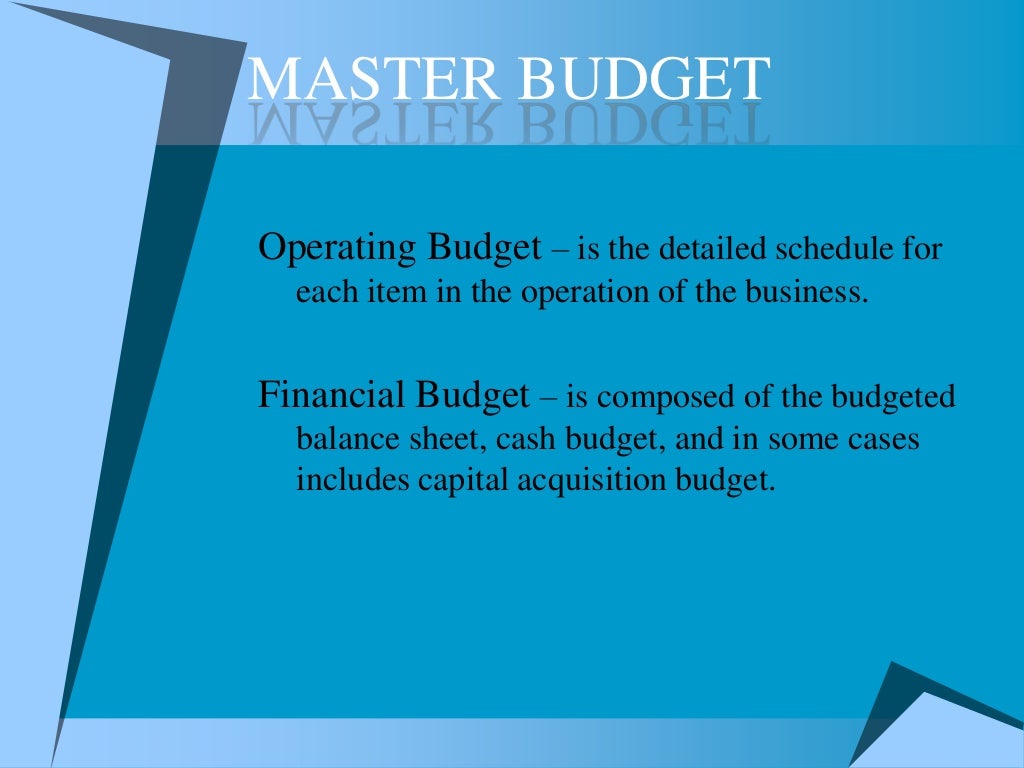 Planning and Shortterm Budgeting