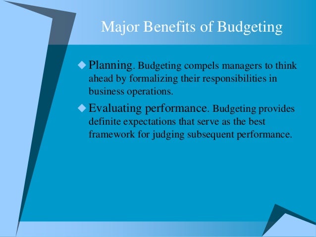 Management's use of budgets to see that planned objectives are met picture