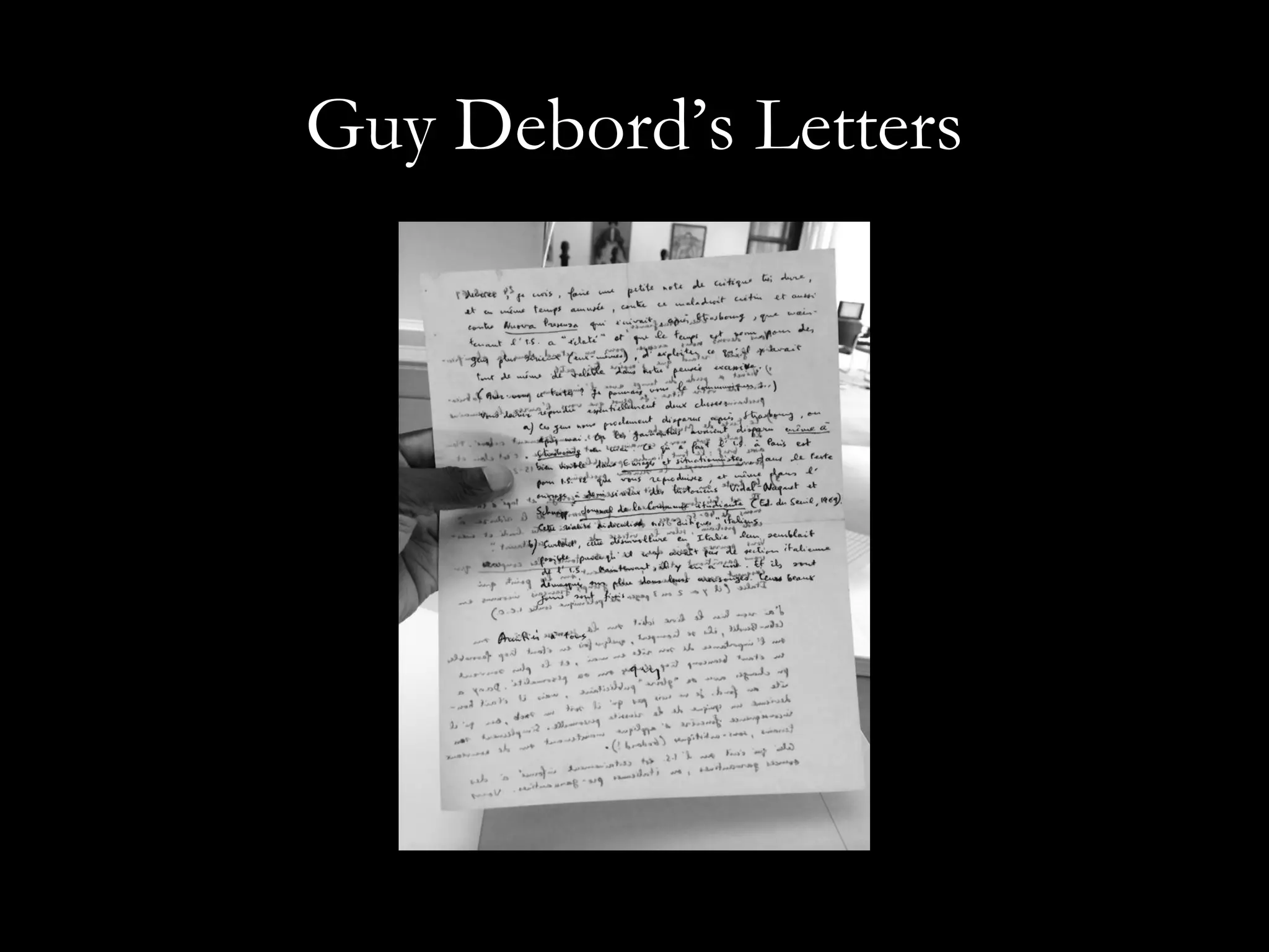 Guy Debord’s Letters