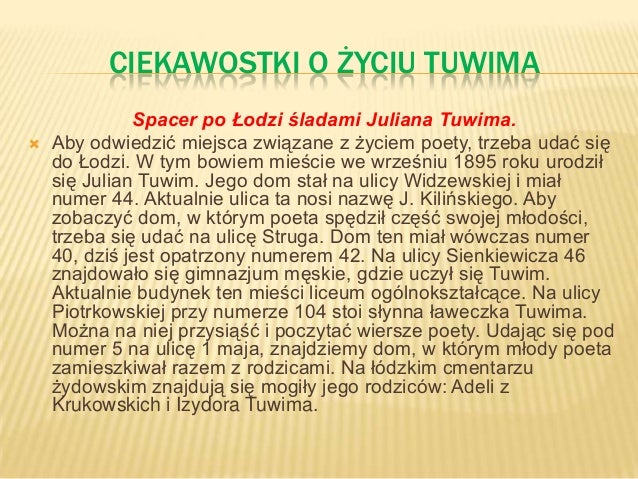 żYcie julian tuwim