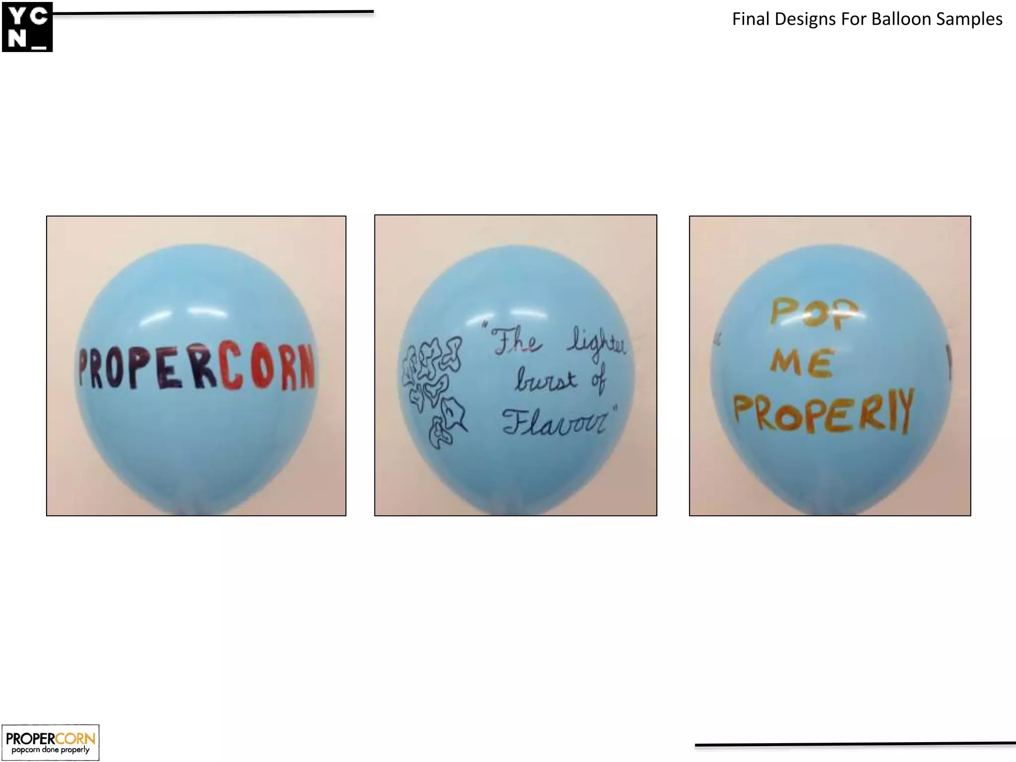 Final Designs For Balloon Samples