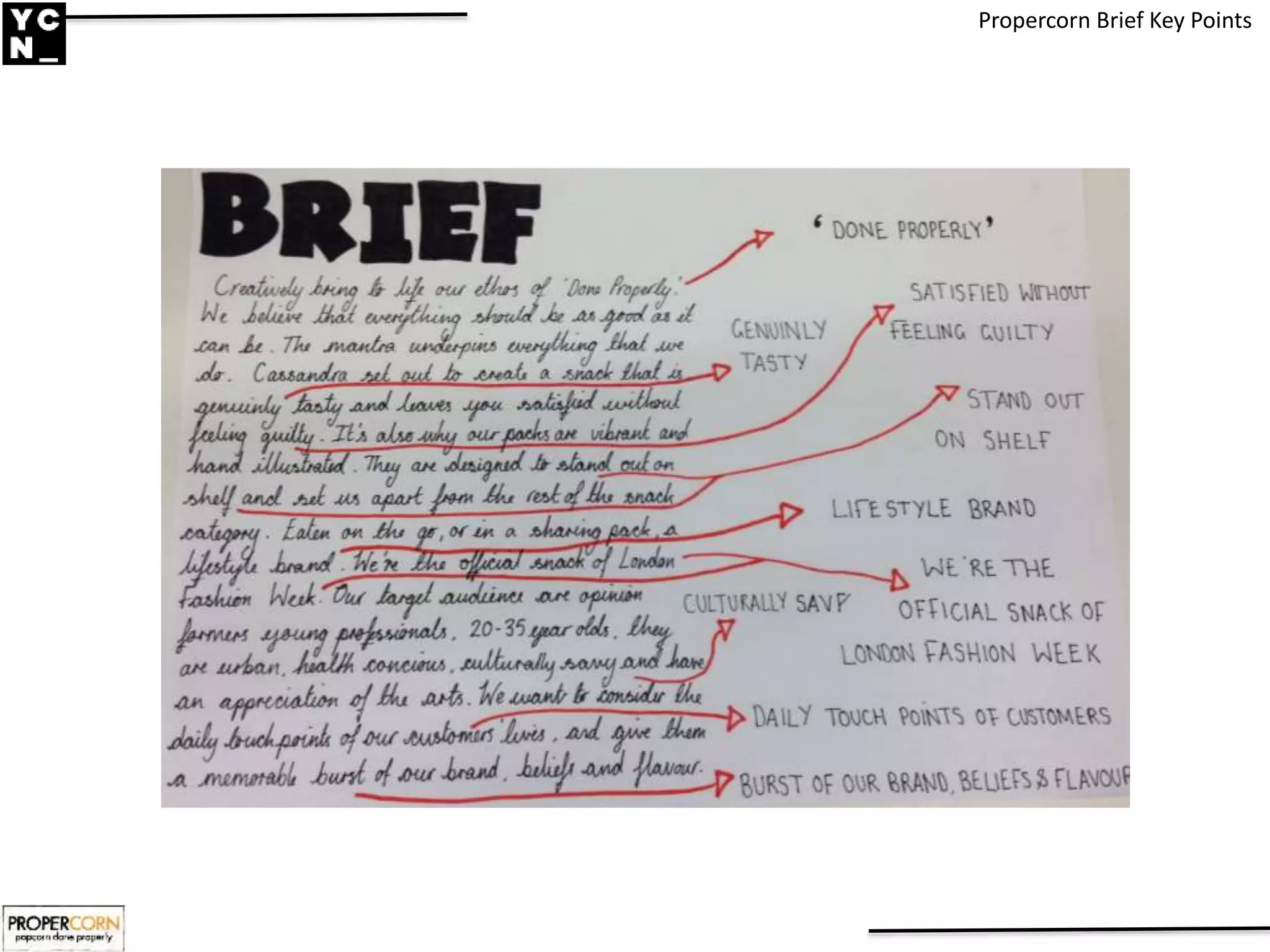 Propercorn Brief Key Points