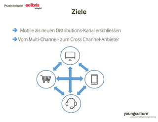 Ziele 
Praxisbeispiel 
 Mobile als neuen Distributions-Kanal erschliessen 
VomMulti-Channel- zum Cross Channel-Anbieter 
 