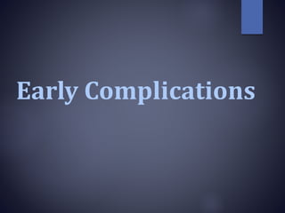 Early Complications
 