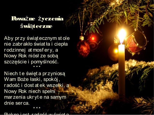 Życzenia Bożonarodzeniowe