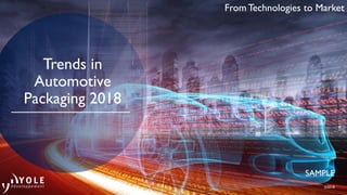 Trends in
Automotive
Packaging 2018
From Technologies to Market
©2018
SAMPLE
 