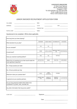 Yd application form