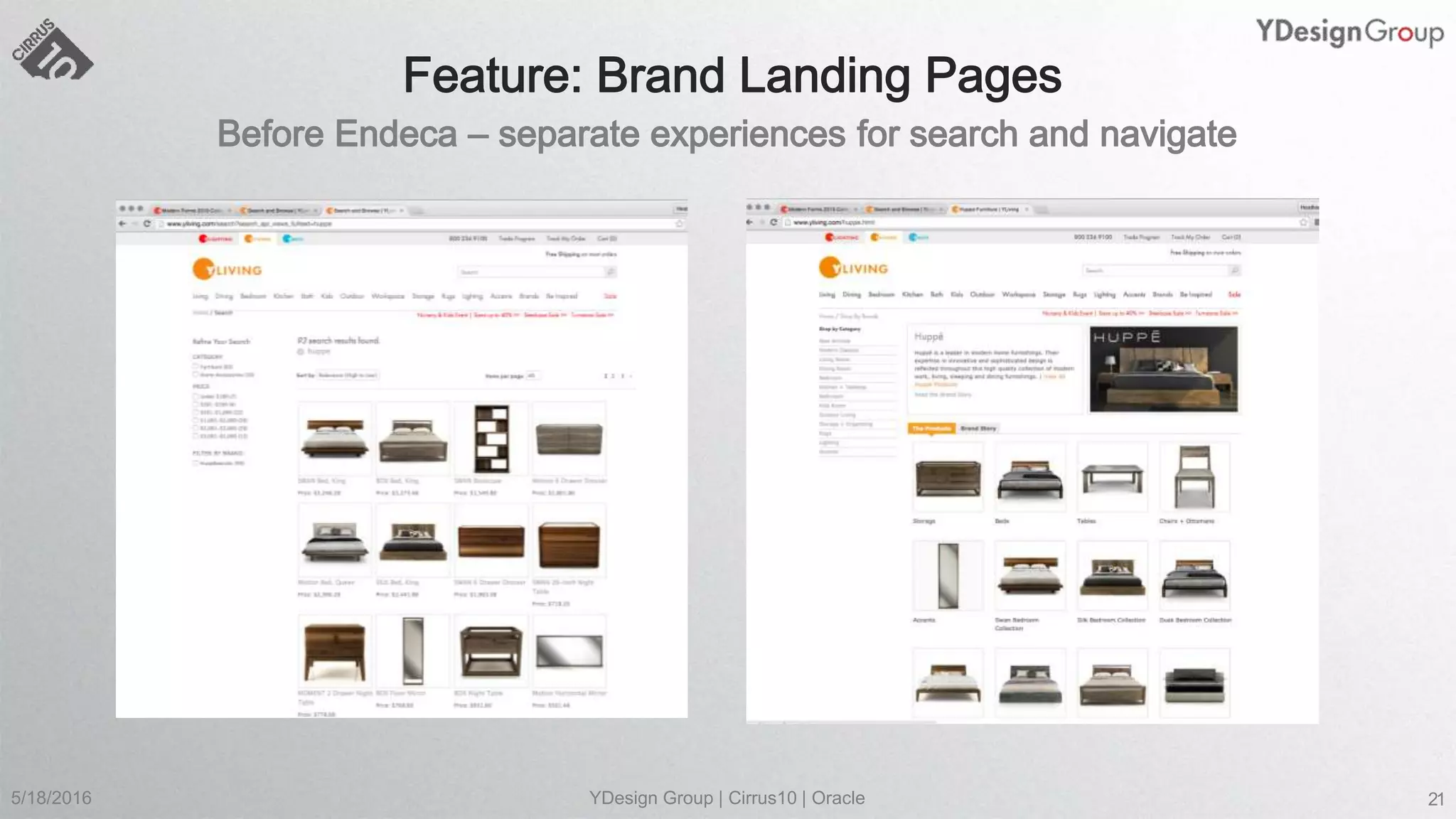 5/18/2016 YDesign Group | Cirrus10 | Oracle 21
 