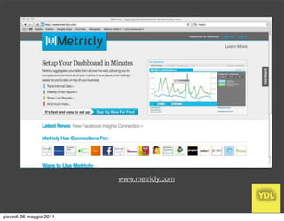 www.metricly.com




giovedì 26 maggio 2011
 