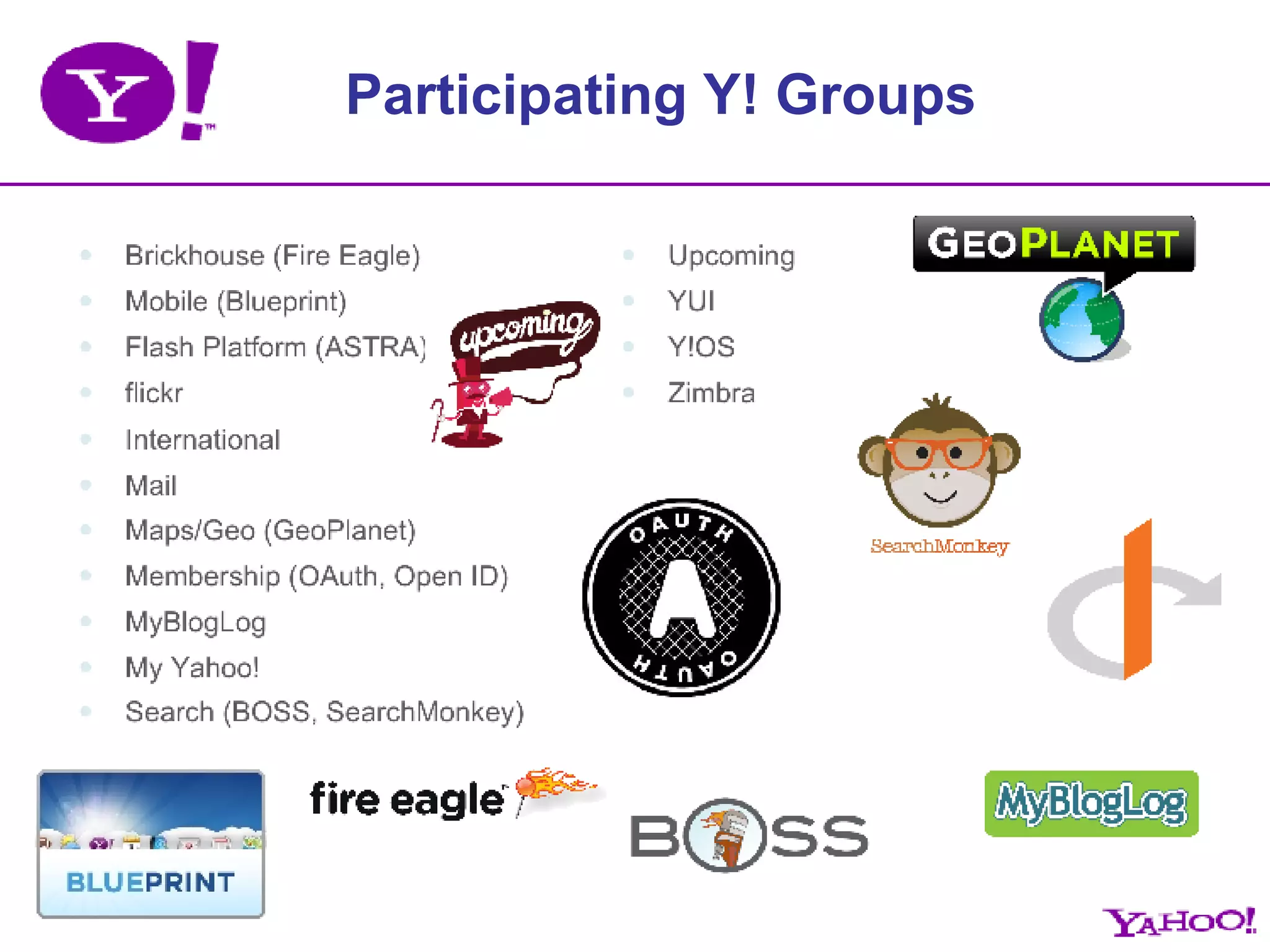 Participating Y! Groups 