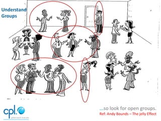 ... so look for open groups. Ref: Andy Bounds – The jelly Effect 