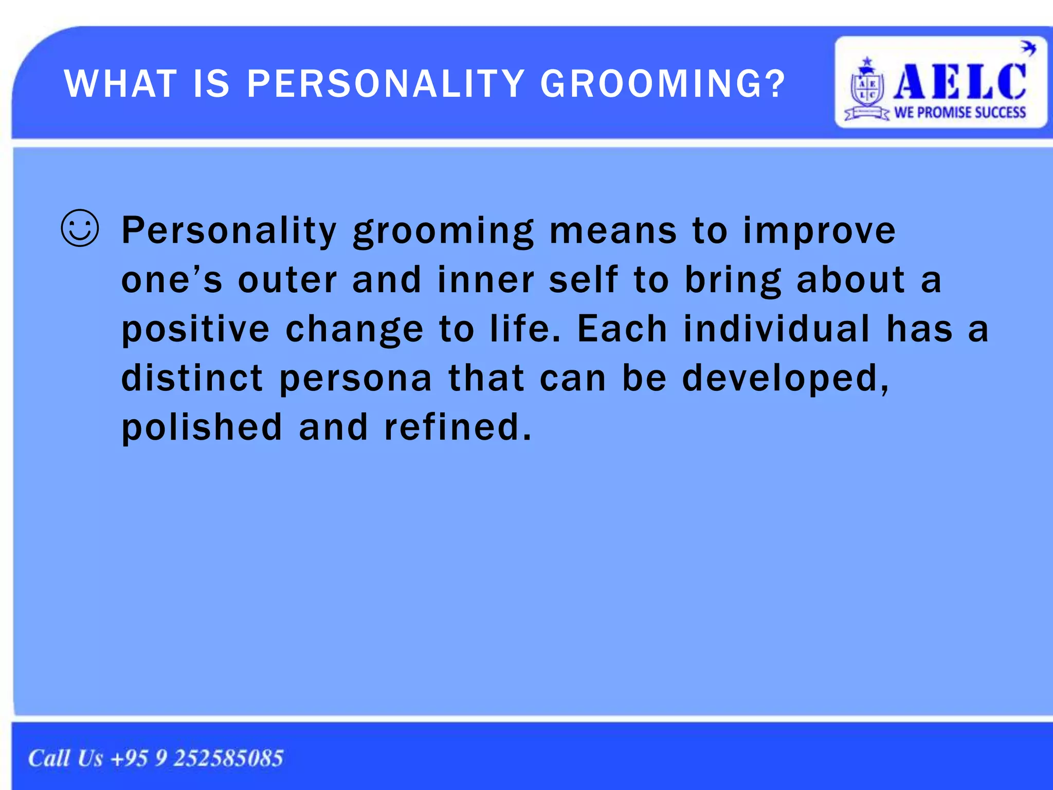 Youth Personality Grooming and Development PPT
