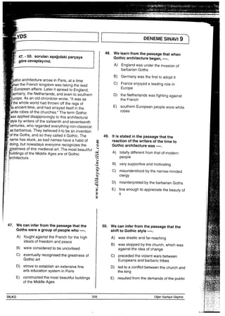 ／                        、    〇       〇    一  一 i一  〇一・一一      一1 言 ＼、 i   ′                              −
間隔腰 縄園田圏鞘
∴∴ 〝一㌧1，日1日i∴′易品i暗闇LL聞 え高邁避蒜器量記譜
、 黒誓窯業器素謡誌器蒜霧一 融紬融一〇 ＼
胆 ∴ ∴∴： 酎DS−      DENEM−SINN．9
鱒 ；i i S C a 0 ∩ 7 C ｵvVﾆV &詒& F 76 vWH ﾆ Gv v 6 &6 FV7GW&V&Vv 8耳耳耳爾 ､V誥 襾v 7V襷W'F 也
華 子 十十、 ∴子 ∴：亘 − ∴十 ∴子 ∴ 尋／ 汁 十十 番 忠； 夢： ≧三 ∴言 様i ∴∴ キー i 剏メ@                            barbarianGoths
罷業諾意嵩語 請書苦言t
翠i禁書嵩詰豊墨書n  D）器嵩andswasfightingagainst
書誌i器嵩嵩嵩  E）譜nEuropeanpe。P−ew。reWhite
asappIieddisapprovIngIytothisarchitecturai
助ebywritersofthesixteenthandseventeenth
nturies，Whoregardedeverythingnon−CIassicaI
barbarous一丁heybeIievedittobeaninvention
驚驚薄霧薄紫諒・S   B）verysupp0両veandmotivating
主 C）豊erStOOdbythenarrow￣minded
ミ  D）misinterpretedbythebarbarianG。ths
き E）詐enOughtoappreciatethebeauty。f 鳴
：詳言∴∴宝 器誓書嵩嵩親書J50・黒岩豊SSa。ethatth。纏
誓窯業豊gh 講義詩誌∴ichwas 麗
C）ev−entuaIIyrecognisedthegreatnessof    C）precededtheviolentwarsbetween
Gothicart                 Europeansandbarbarictribes
D）strovetoestablishanextensivefine     D）ledtoacon佃ctb。tW。。nth。。hur。hand   …
E）蒜蒜蒜詫言Idings E言霊mthedemands。岬C；覇        ∴∴「        ÷       ：言．∵        ∴∴￣＝ 令、∴ふ、，／＿i
“i態墓
翳 ∴ヽ∴
DILK0                         209                   D㊨erSay匂yaGe〆7j2． 劍 &ﾈ h 8 ? 爾
：∴ 儘ｸ蓼 i? B ( ﾈ
 