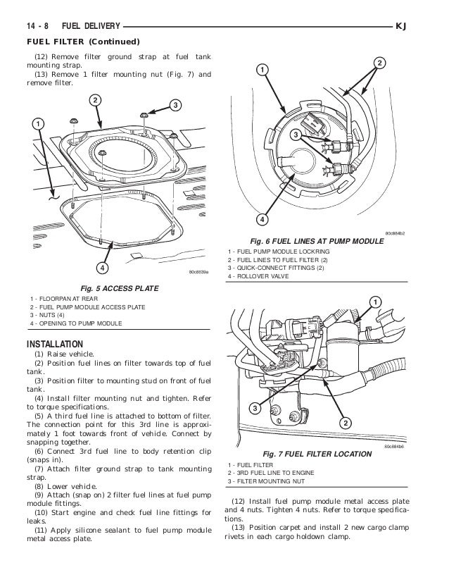 2004 Jeep Liberty Fuel Filter Location