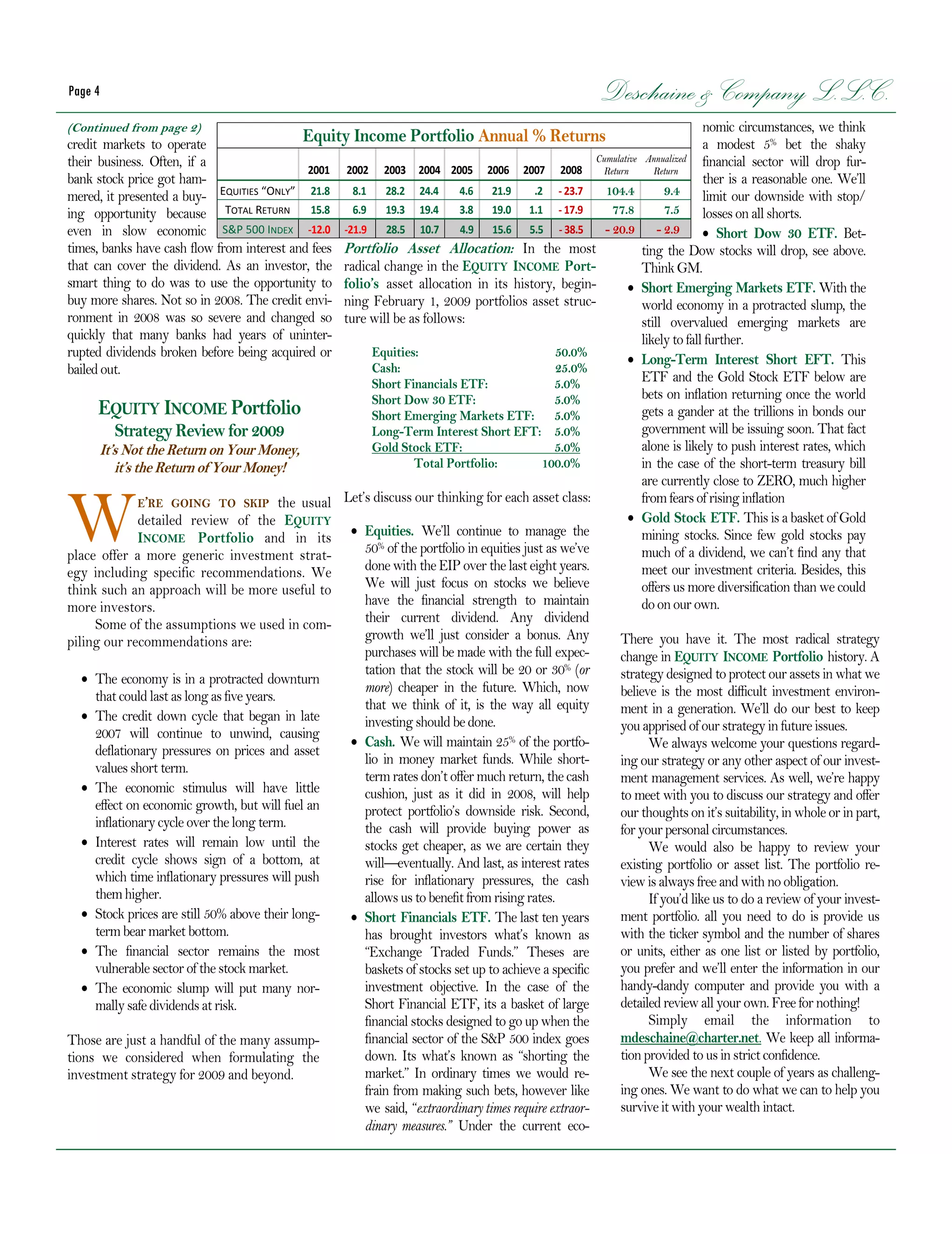 YE 2008 Special Veiwpoint Insert