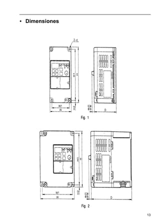 13
• Dimensiones
 