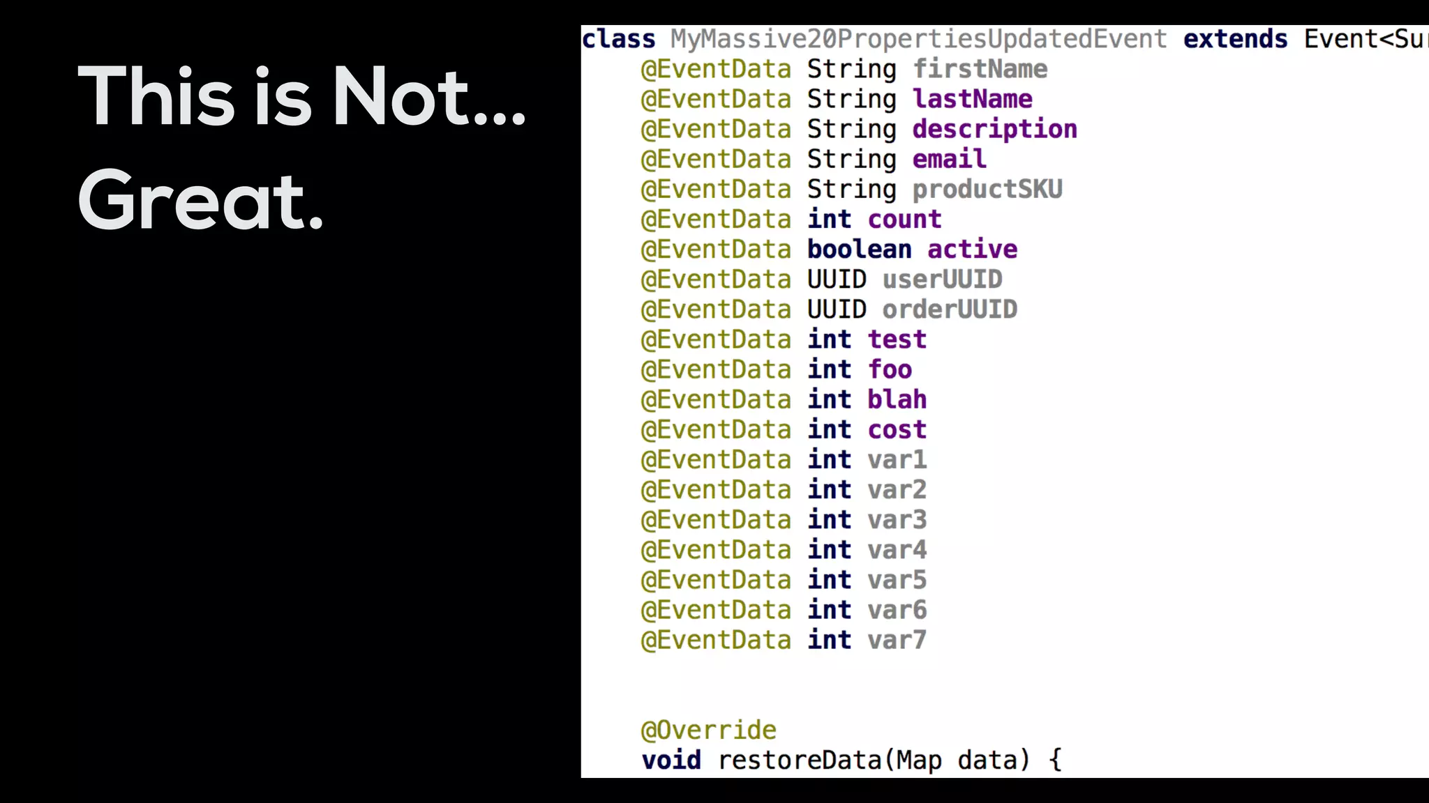 This is Not…
Great.
 