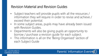 Year 11 Parents' Information Evening 22-23 | PPTX