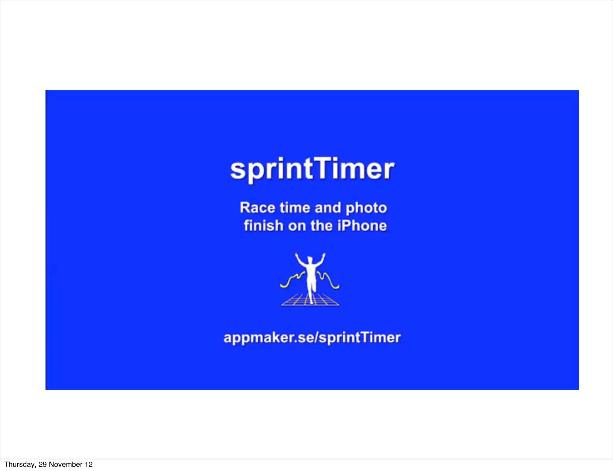 Thursday, 29 November 12
 