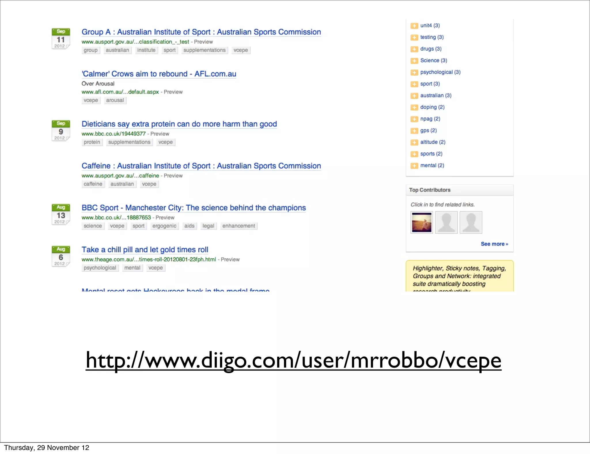 http://www.diigo.com/user/mrrobbo/vcepe


Thursday, 29 November 12
 