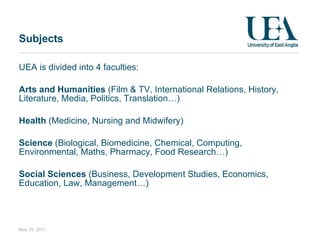 Introduction to the University of East Anglia | PPT