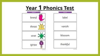 Year 1 Phonics Test
 
