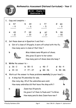 Australian Year 2 Assessment Sample | PDF