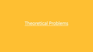 Theoretical Problems
 