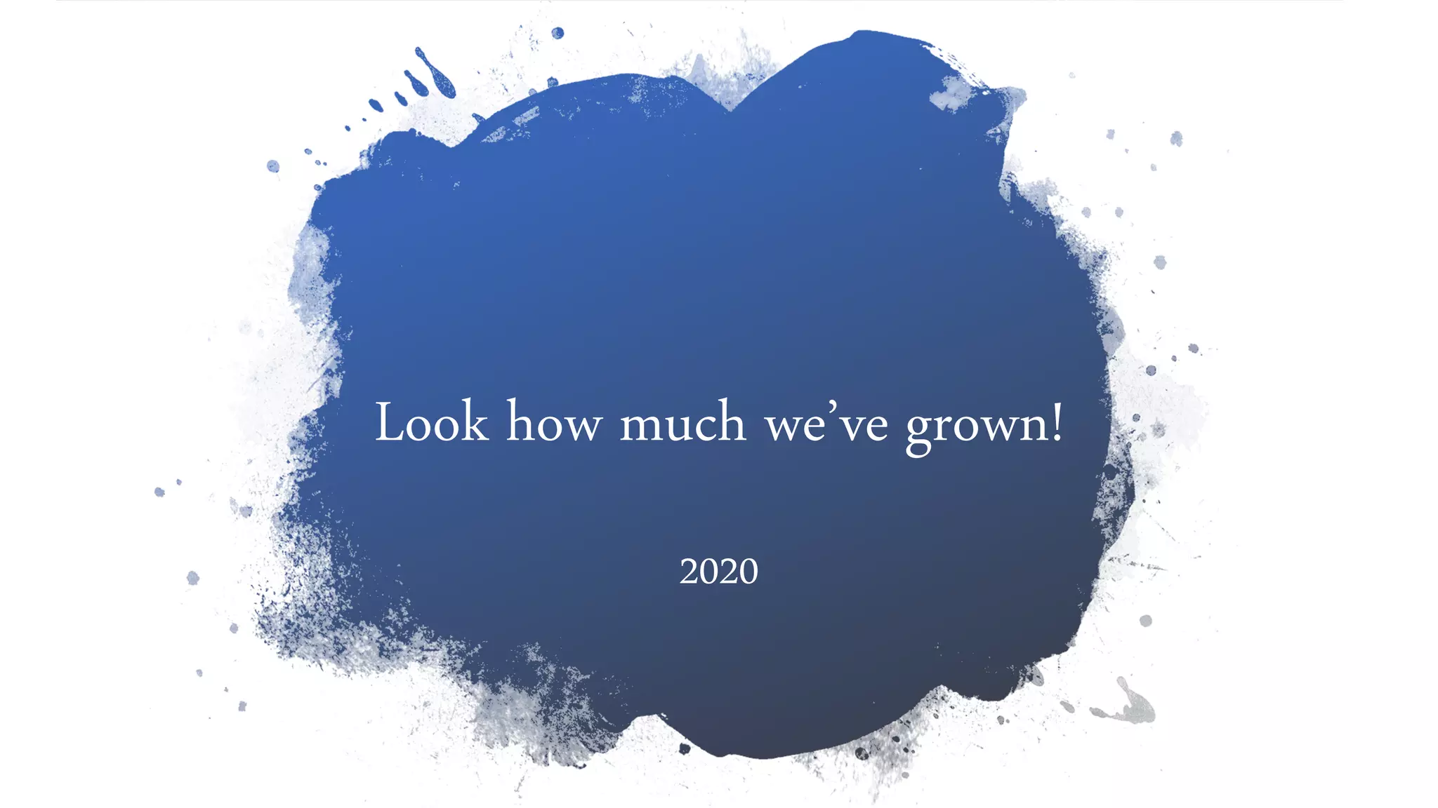 Look how much we’ve grown!
2020