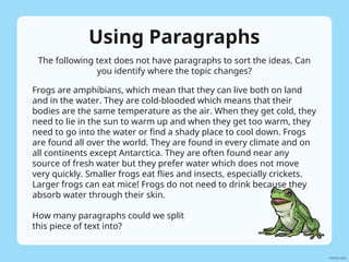 Understanding Paragraphs: Structure, Purpose, and Organization in ...