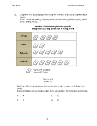Year 4 mathematics paper 1 | PDF