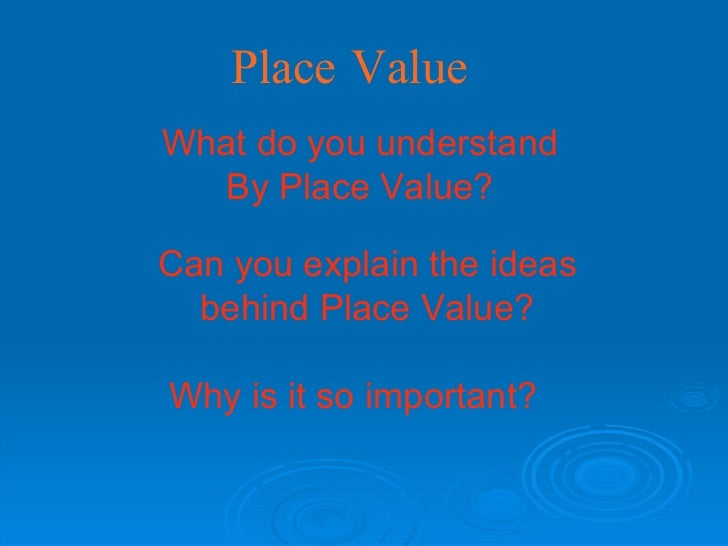 powerpoint on place value