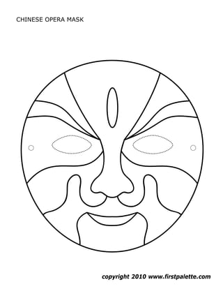 copyright 2010 www.firstpalette.com
CHINESE OPERA MASK
 