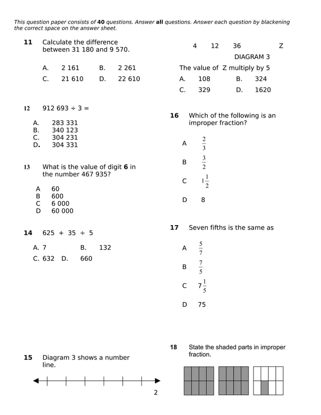 Year 5 mathematics exercises | PDF