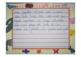 Year 6 décrivent les animaux