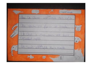 Year 6 décrivent les animaux