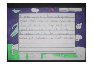 Year 6 décrivent les animaux