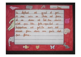 Year 6 décrivent les animaux