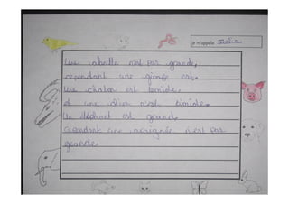 Year 6 décrivent les animaux