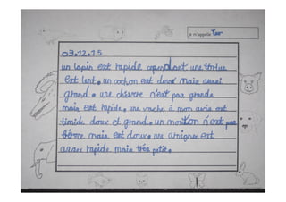 Year 6 décrivent les animaux