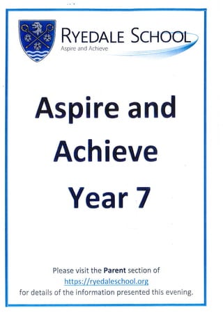 Ryedale School Year 7 Aspire & Achieve 