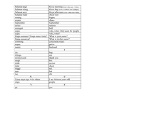 Year 7 Indonesian Dictionary