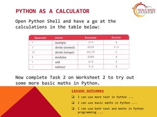 Year 7 lesson 2 text and maths | PPT