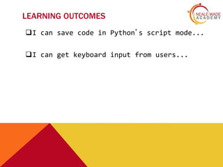 Year 7 lesson 4 interactive and script mode | PPT